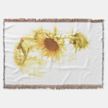 Sunflower in the Light Cotton Throw
