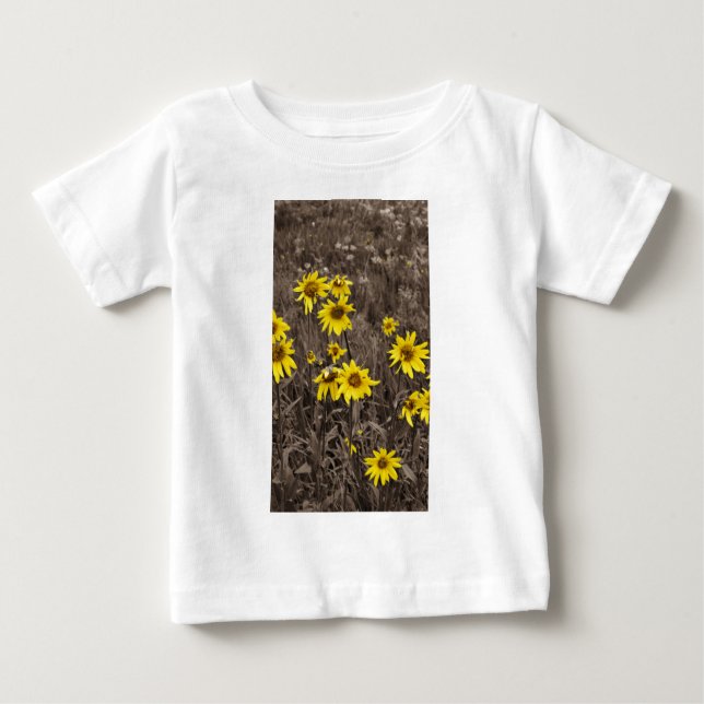 Sunflower in the Rocky Mountain Baby T-Shirt (Front)