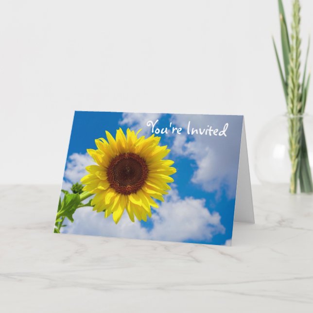 Sunflower in the Sky, You're Invited Invitation (Front)
