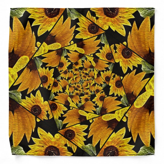 Sunflower Infinity Swirl Bandana (Front)