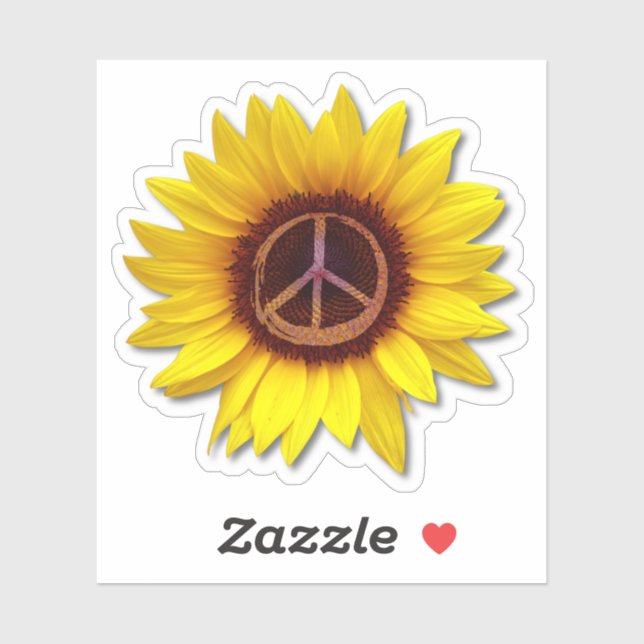 Sunflower Inner Peace Symbol Sign Flower Ukraine Sticker (Sheet)