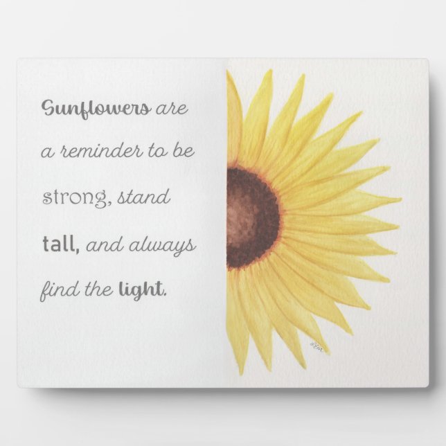 Sunflower Inspiration Plaque (Front)