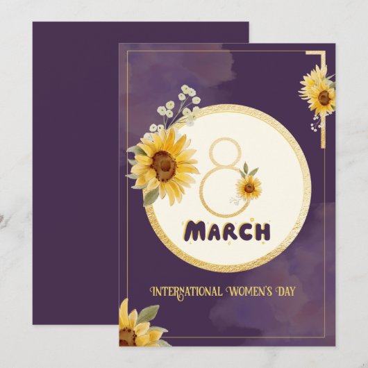 sunflower international Women's Day 2025 March 8 (Front/Back)