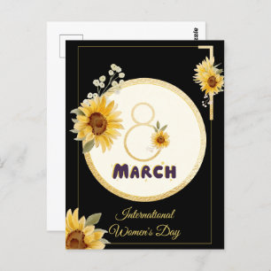 sunflower international Women's Day 2025 March 8 Postcard