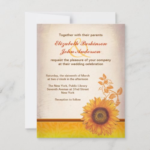 sunflower invitation