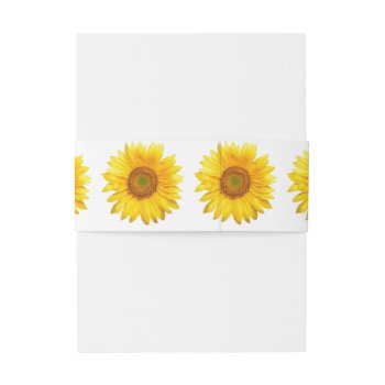 Sunflower Invitation Belly Band by CDEANDESIGNS at Zazzle