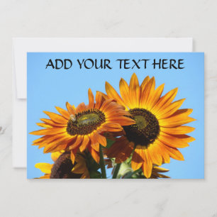 SUNFLOWER Invitation Cards Party Invitations Event