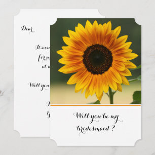 Sunflower Invitation Flat Card