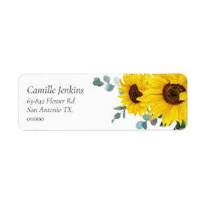 Sunflower Invitation Return Address Label