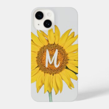 Sunflower Iphone Case With Initial by CarriesCamera at Zazzle