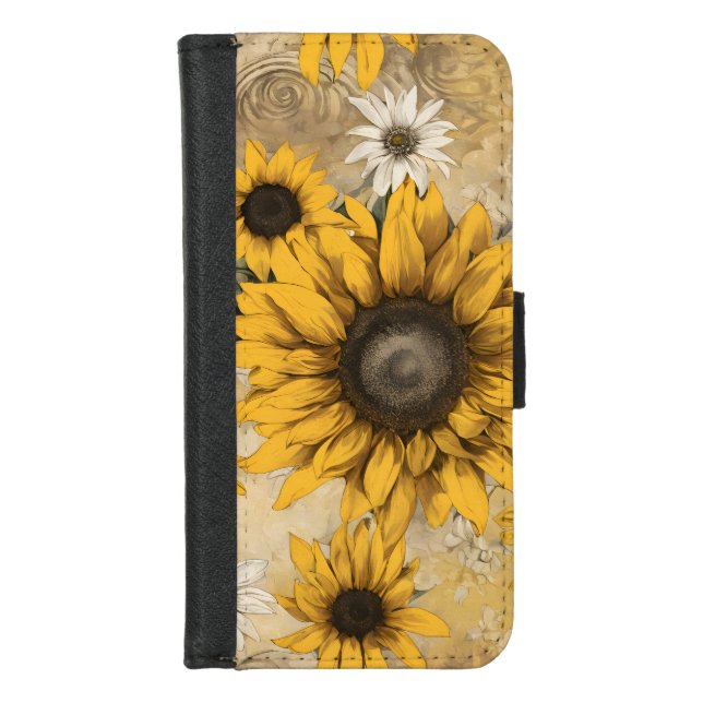 Sunflower iPhone Wallet Case (Front)