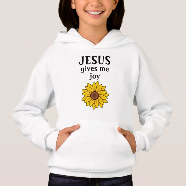 Sunflower Jesus gives me Joy Hoodie (Front)