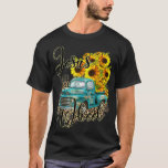 Sunflower Jesus Take The Wheel Christian Gift Leop T-Shirt