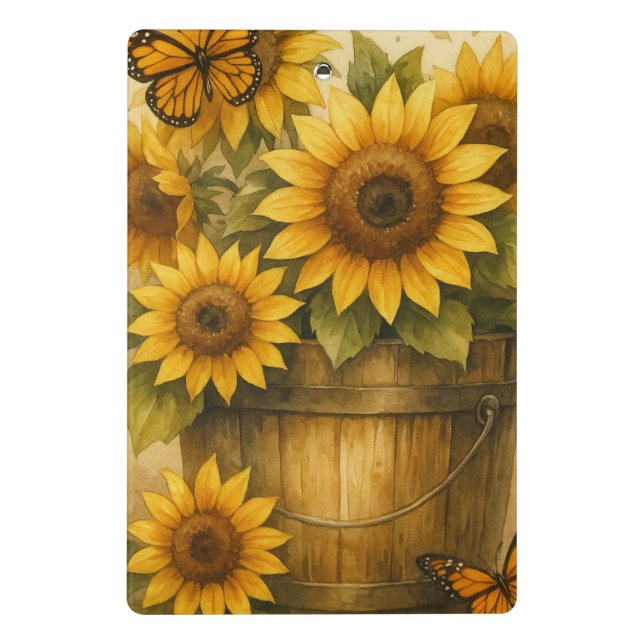 Sunflower Journal Mini Clipboard (Back)