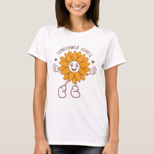 Sunflower junkie  T_Shirt