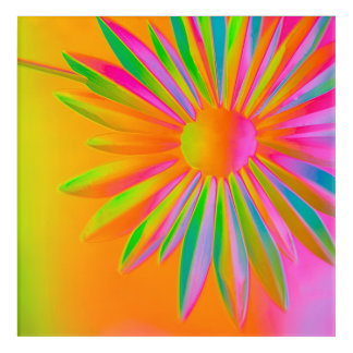 Sunflower Kaleidoscope Acrylic Wall Art - Captivat