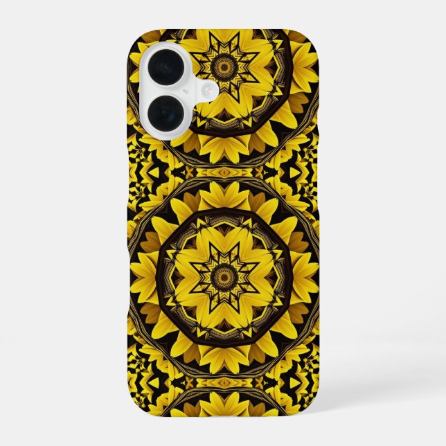 Sunflower Kaleidoscope Iphone Case (Back)