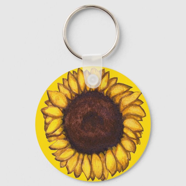 Sunflower Key Chains Cheerful Yellow Flower Gifts (Front)