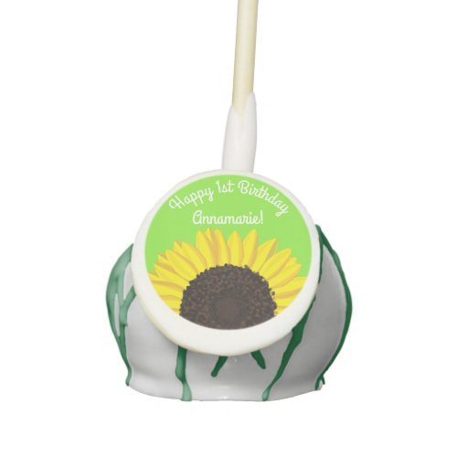 Sunflower Kids Birthday Party Summer Cake Pops