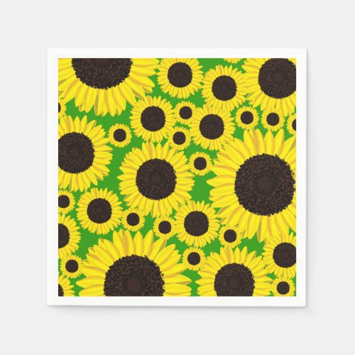 Sunflower Kids Birthday Party Summer Napkins