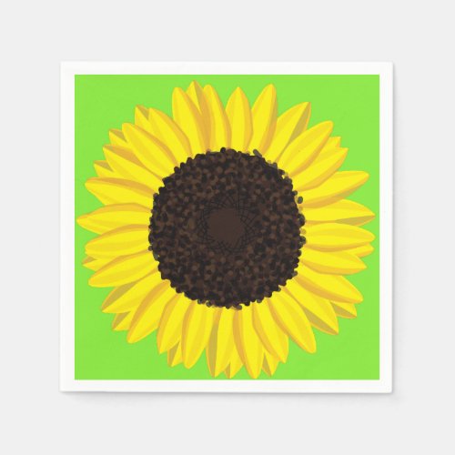 Sunflower Kids Birthday Party Summer Napkins