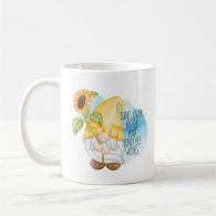 Sunflower kisses and Honeybee Wishes Gnome Coffee Mug