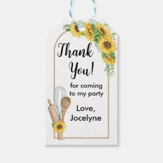 Sunflower kitchen bridal shower favor Gift Tag