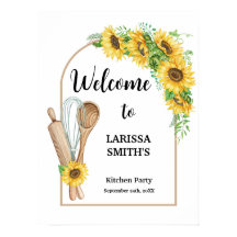 Sunflower Kitchen Bridal Shower Welcome Sign