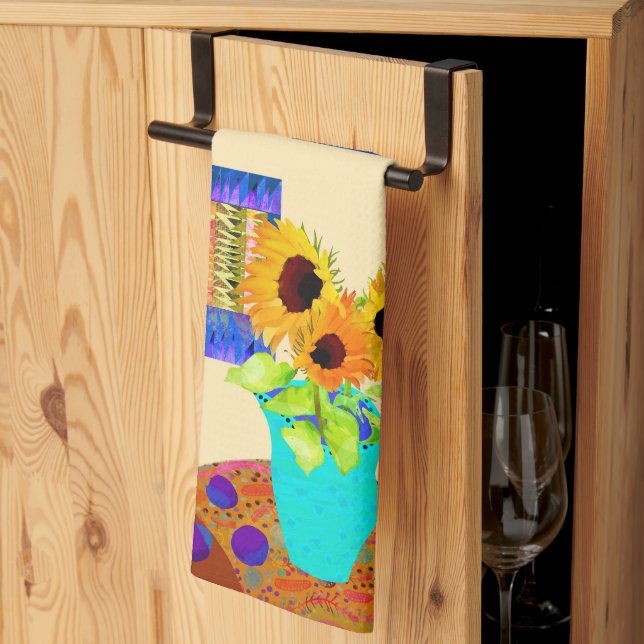 Sunflower Kitchen Tea Towel (Thirds Fold)