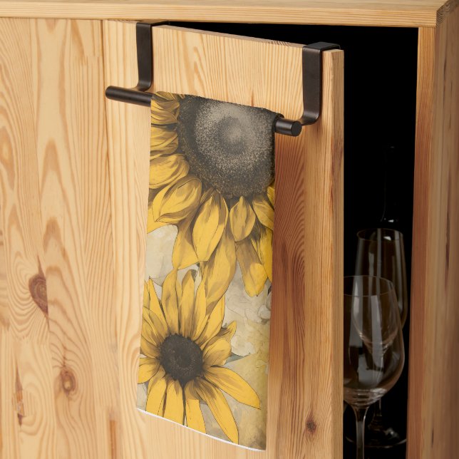 Sunflower Kitchen Towel (Thirds Fold)