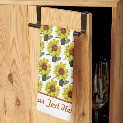 Sunflower Kitchen Towel _ Optional Personalization