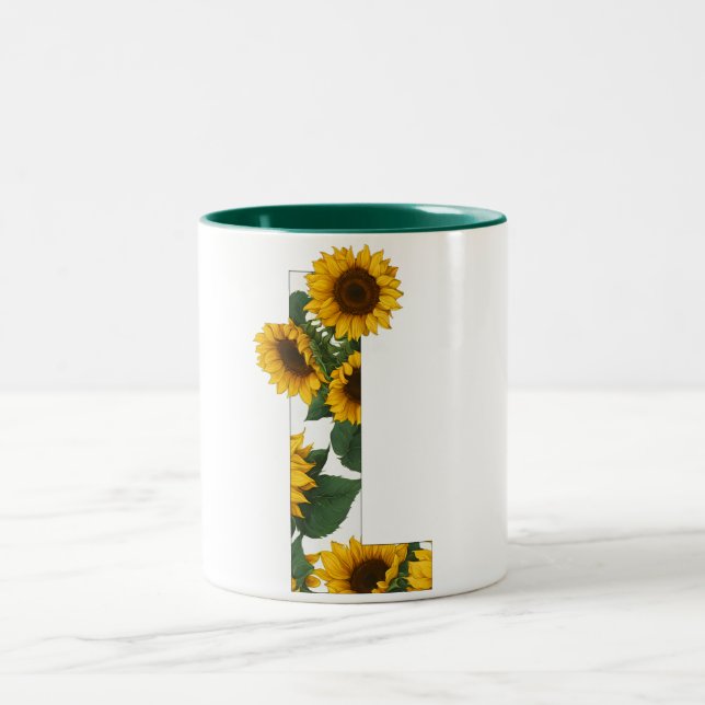 Sunflower L Two-Tone Coffee Mug (Center)