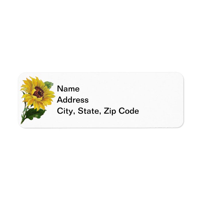 Sunflower Label | Zazzle.com