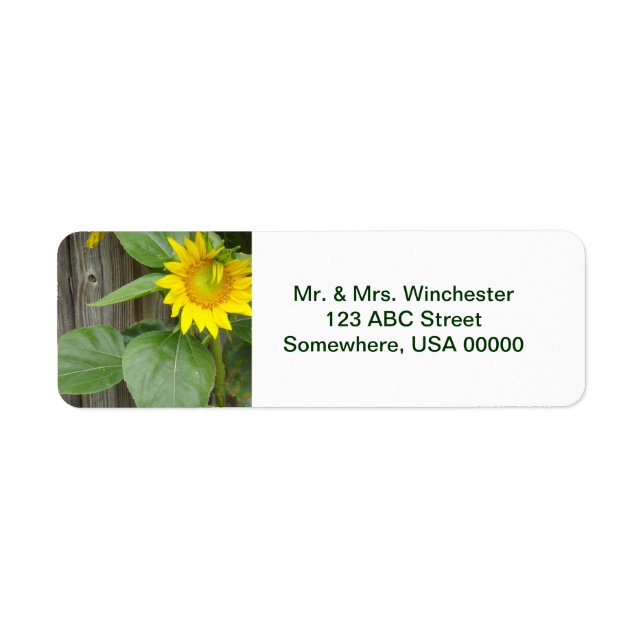 Sunflower Label (Front)