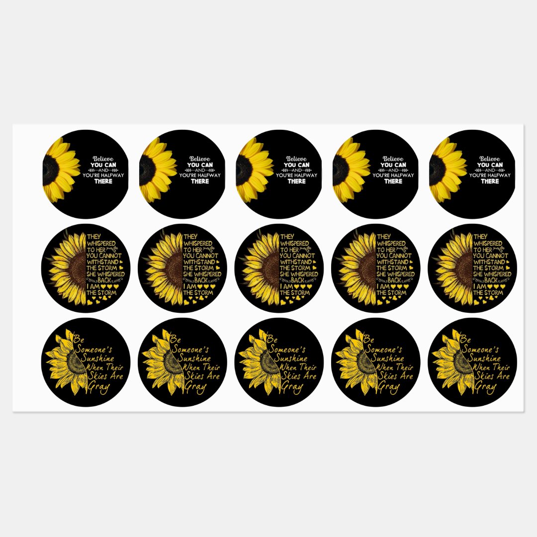 Sunflower Labels | Zazzle
