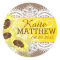 Sunflower Lace Burlap Wedding Label