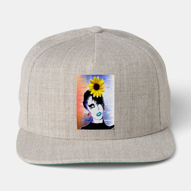 Sunflower Lady Bug Snap Back Hat (Front)