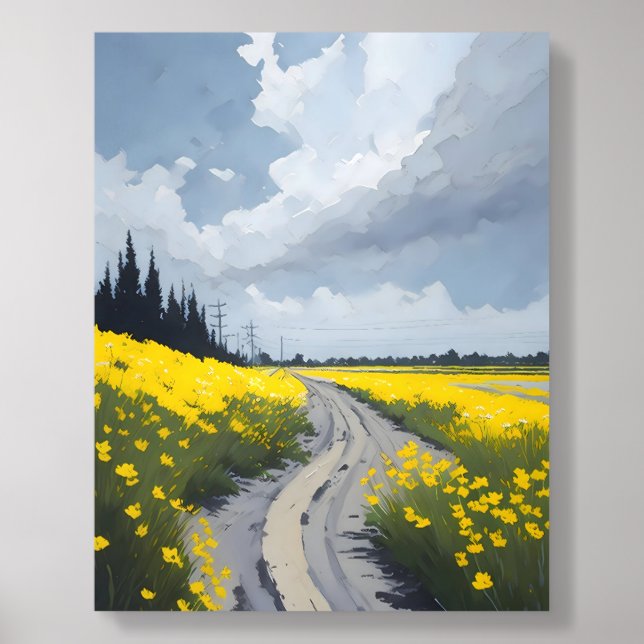 Sunflower Lane Digital Wall Art Print Acrylic Photo Tile (Front Set)