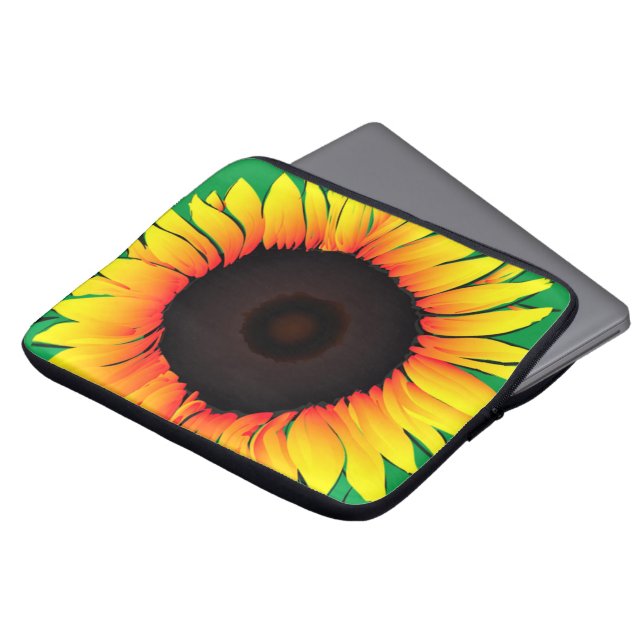 Sunflower Laptop Sleeve - Custom Colors (Front Top)