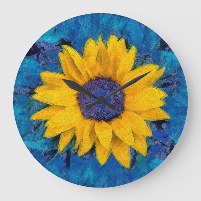 Sunflower Large Clock (Front)