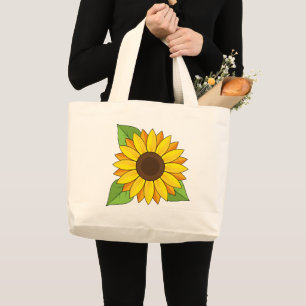 Sunflower Large Tote Bag