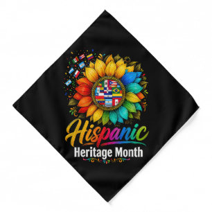 Sunflower Latin Countries Hispanic Heritage Month Bandana