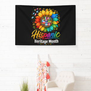 Sunflower Latin Countries Hispanic Heritage Month Banner