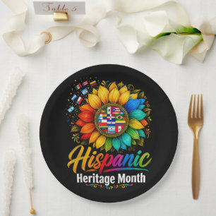 Sunflower Latin Countries Hispanic Heritage Month Paper Plates