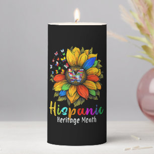 Sunflower Latin Countries Hispanic Heritage Month Pillar Candle
