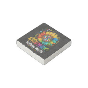 Sunflower Latin Countries Hispanic Heritage Month Stone Magnet
