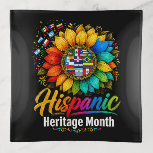 Sunflower Latin Countries Hispanic Heritage Month Trinket Tray