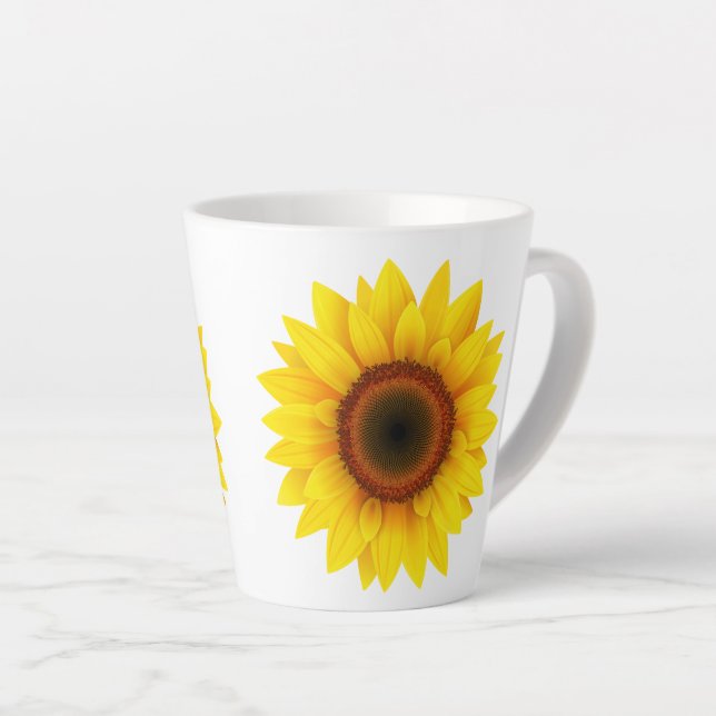 Sunflower Latte Mug (Right Angle)