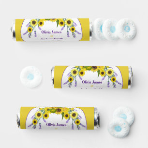 Sunflower & Lavender Wedding Candy Favors 
