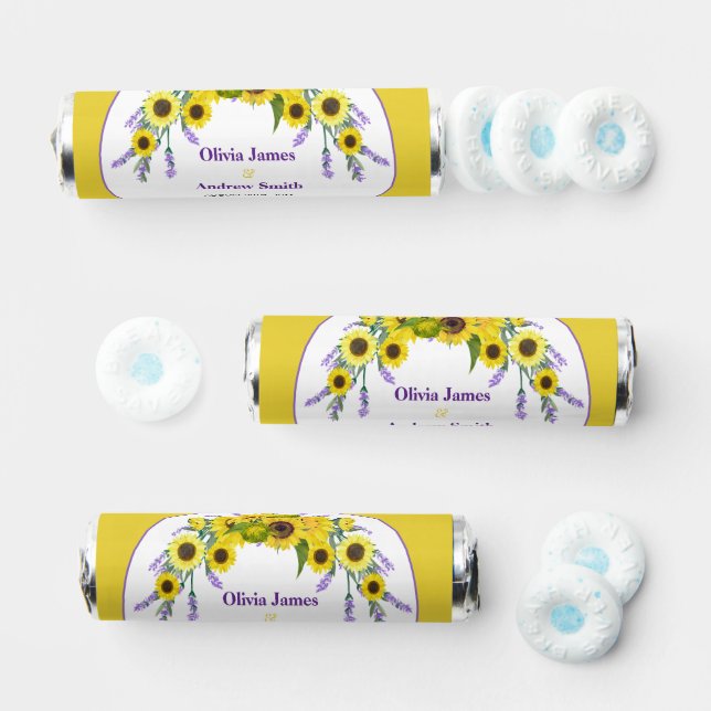 Sunflower & Lavender Wedding Candy Favors  (Assorted)